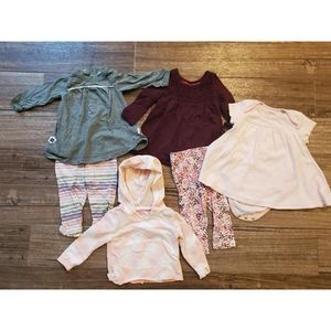 Burts Bees baby Girl Clothes Bundle 6 month